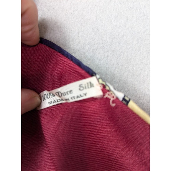 Bloomingdale Unisex Scarf 100% Pure Silk Multicolor Floral Made in Italy Winter - Picture 7 of 8